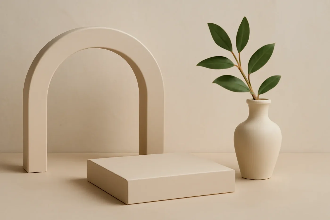 Sản phẩm trên background màu đơn sắc tối giản